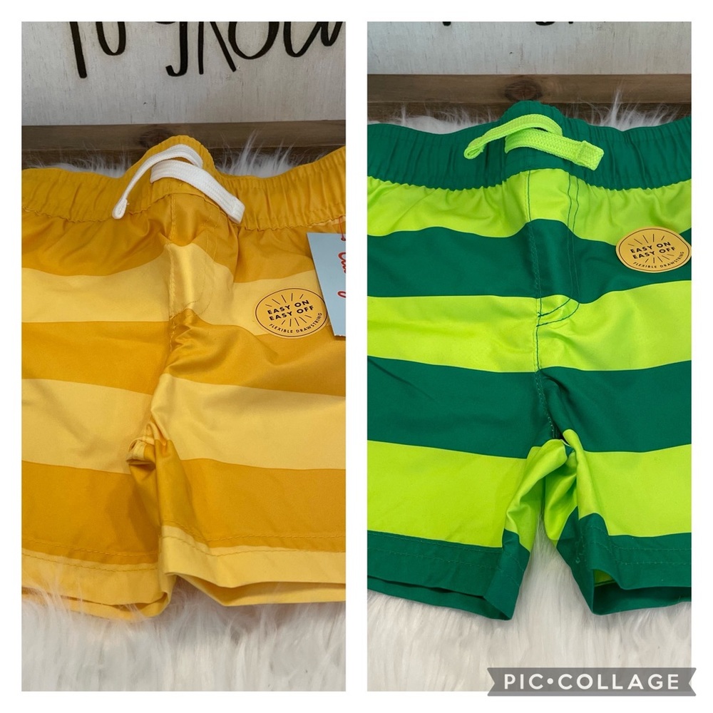 Cat & Jack Toddler Boy Swim Trunks Board Shorts Size 18 Months NWT